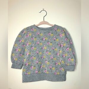 Girls JunoValentine for Janie and Jack floral neutral sweatshirt